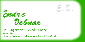 endre debnar business card